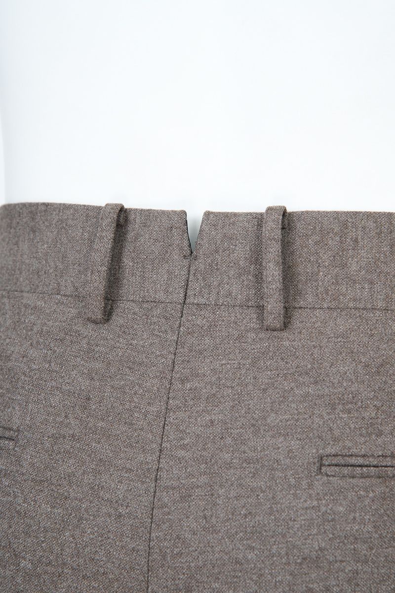 THEODORE Taupe Double-Pleat Trousers, view 7 of 9