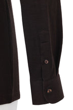 THEODORE The Sperlonga Brown Piqué Blend Stand-Collar Polo, view 7 of 7