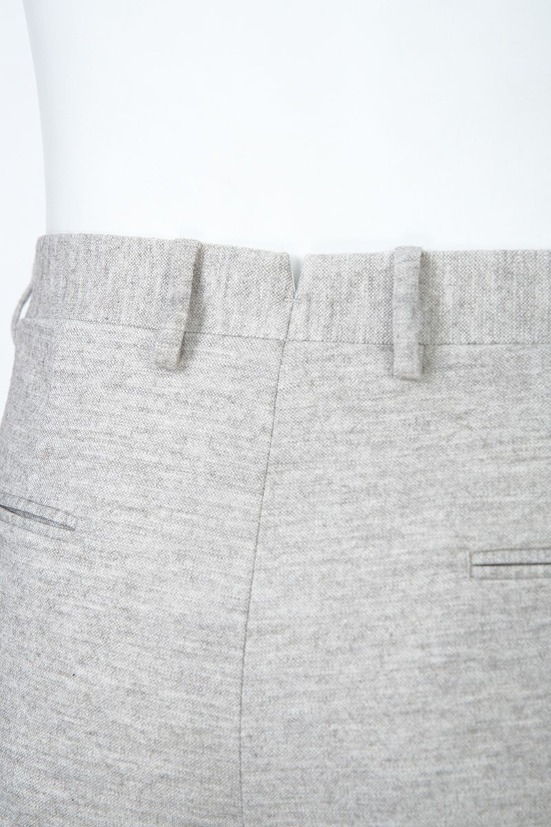 THEODORE Light Grey Single-Pleat Trousers, view 7 of 8