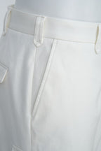 THEODORE White Cargo Cotton Trousers, view 7 of 10
