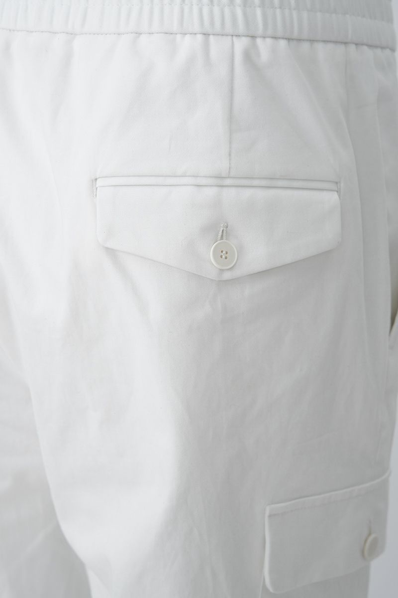 THEODORE Ivory Cargo Cotton Trousers, view 7 of 9