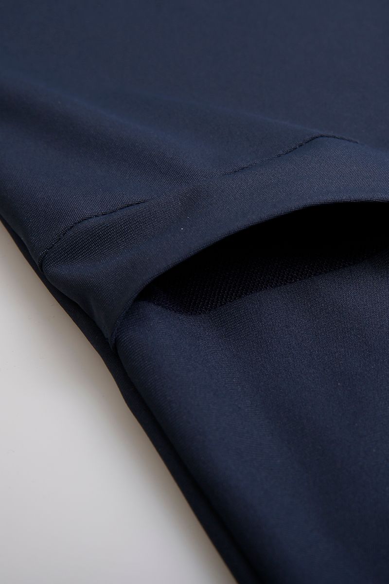 THEODORE Navy Polyester Trousers, view 7 of 7