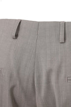 THEODORE Grey Wide-Leg Herringbone Wool Trousers, view 7 of 8