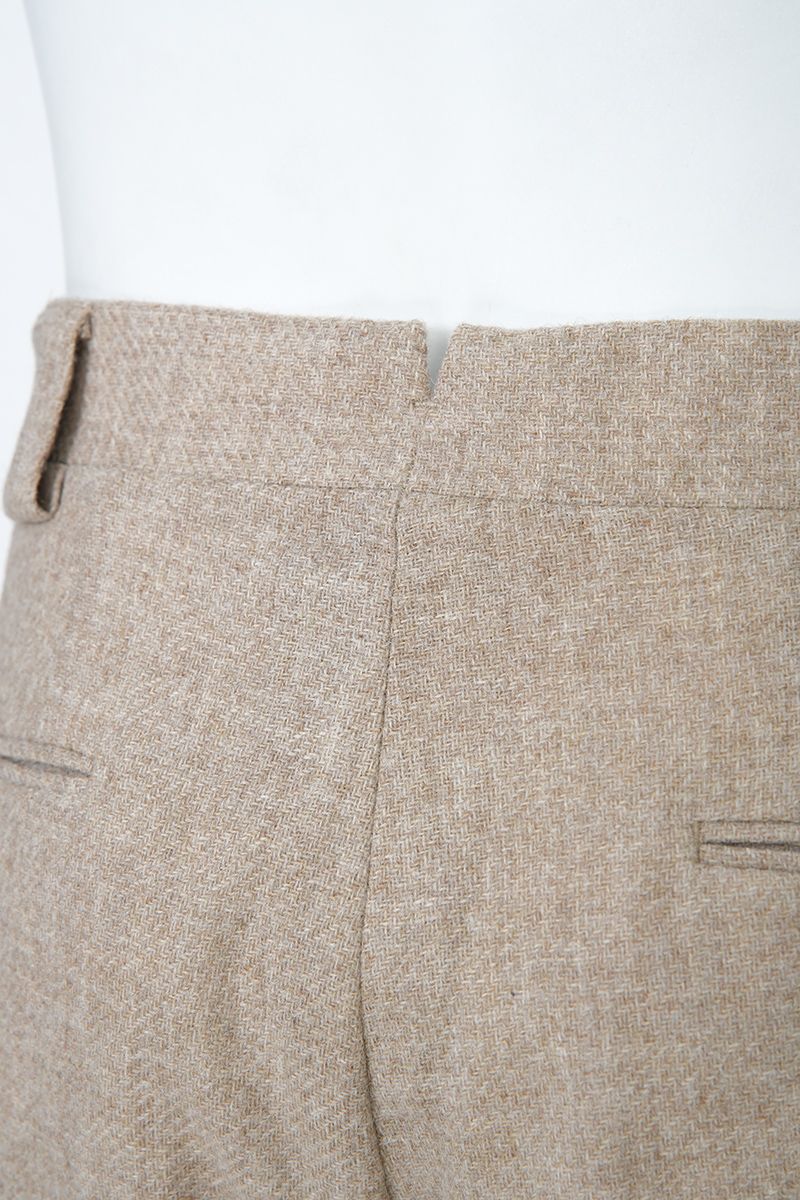 THEODORE Beige Heavyweight Wool Trousers, view 7 of 8
