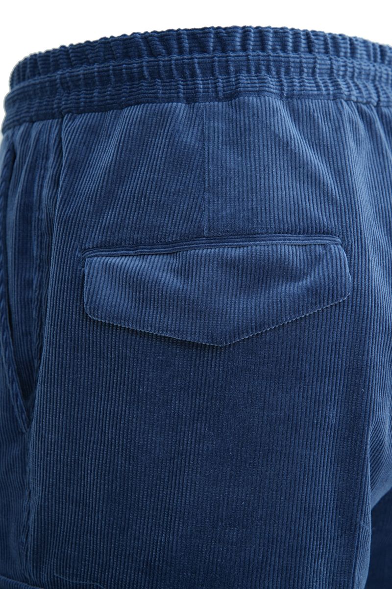 THEODORE Blue Corduroy Cargo Trousers, view 8 of 8