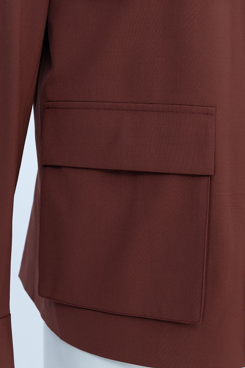 THEODORE Red Wool Casual Jacket, view 4 of 5