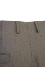 THEODORE Taupe Single-Pleat Wool Trousers, view 8 of 8
