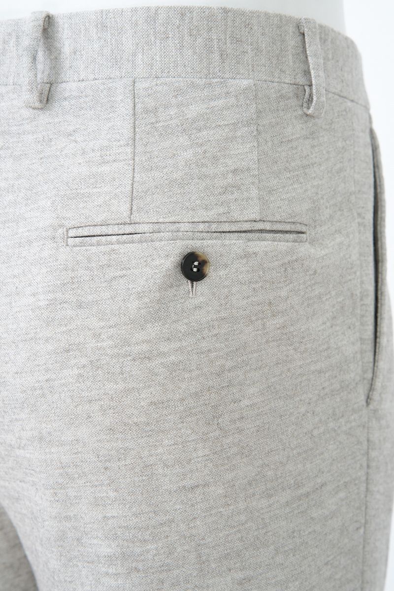 THEODORE Light Grey Single-Pleat Trousers, view 8 of 8