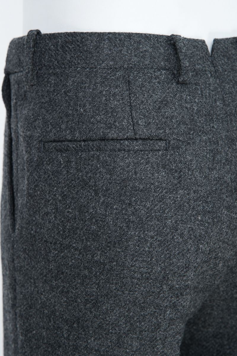 THEODORE Charcoal Heavyweight Wool Trousers, view 8 of 8