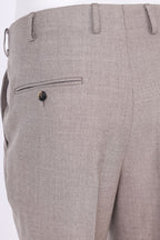 THEODORE The Fiesole Grey Wool Double-Pleat Flannel Trousers, view 8 of 9