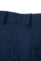 THEODORE Navy Patch-Pocket Cotton Trousers, view 8 of 8