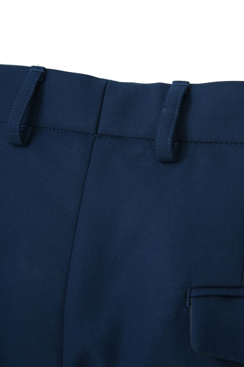 THEODORE Navy Patch-Pocket Cotton Trousers, view 8 of 8