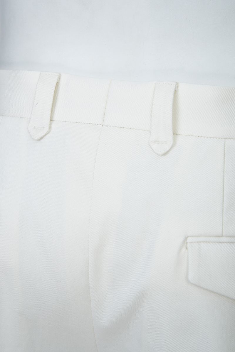 THEODORE White Cargo Cotton Trousers, view 8 of 10
