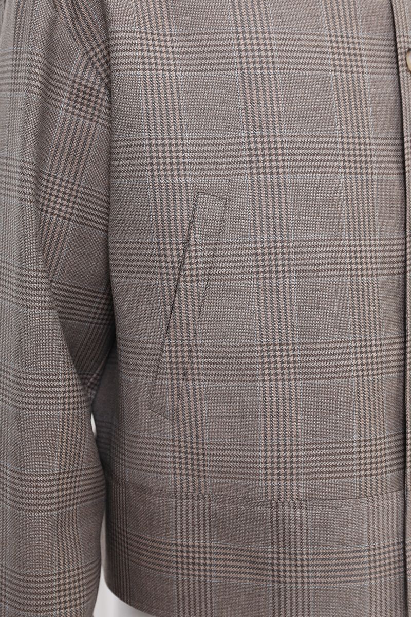 THEODORE Coffee Check Wool Casual Jacket, view 3 of 4