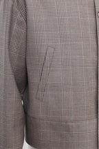 THEODORE Coffee Check Wool Casual Jacket, view 3 of 4
