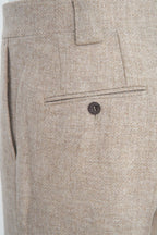 THEODORE Beige Heavyweight Wool Trousers, view 8 of 8