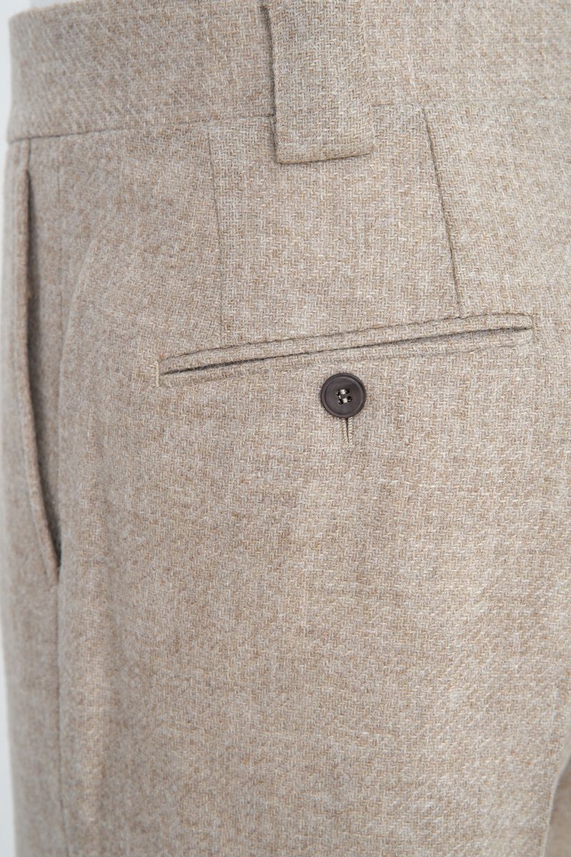THEODORE Beige Heavyweight Wool Trousers, view 8 of 8