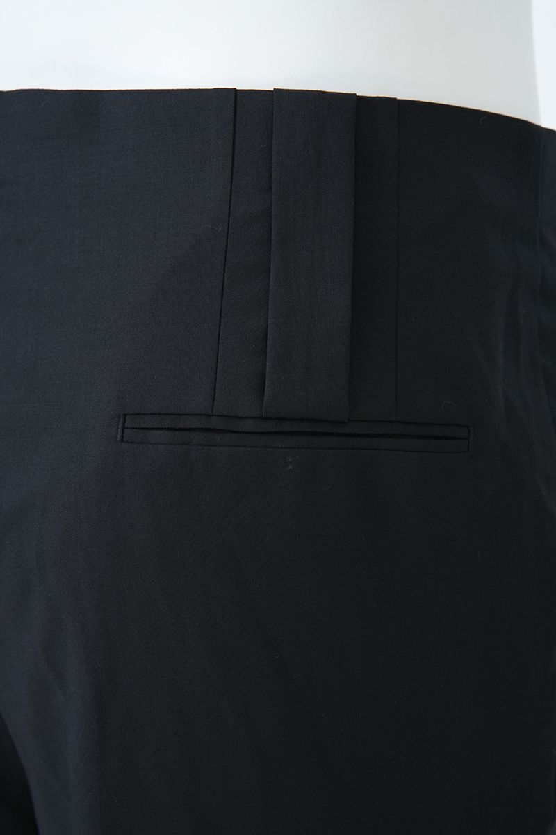 THEODORE Black Box-Pleat Wool Trousers, view 8 of 9