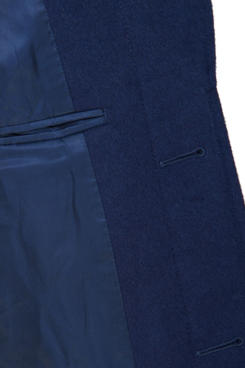 THEODORE Blue Wool Overcoat, view 3 of 3
