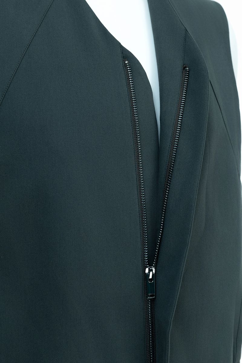 THEODORE Grey Cotton Gilet, view 3 of 4