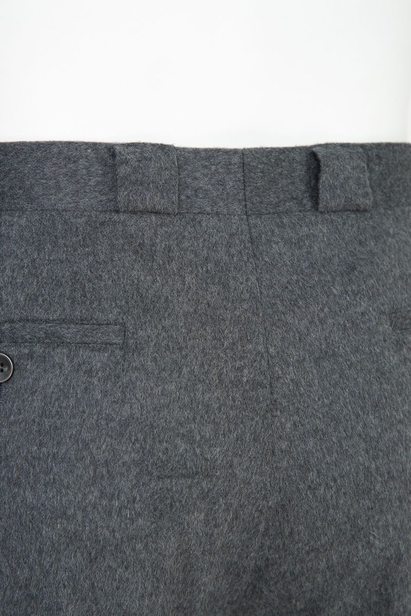 THEODORE Grey Heavyweight Wool Trousers, view 8 of 9