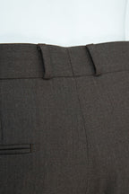 THEODORE Coffee Box-Pleat Wool Trousers, view 8 of 8