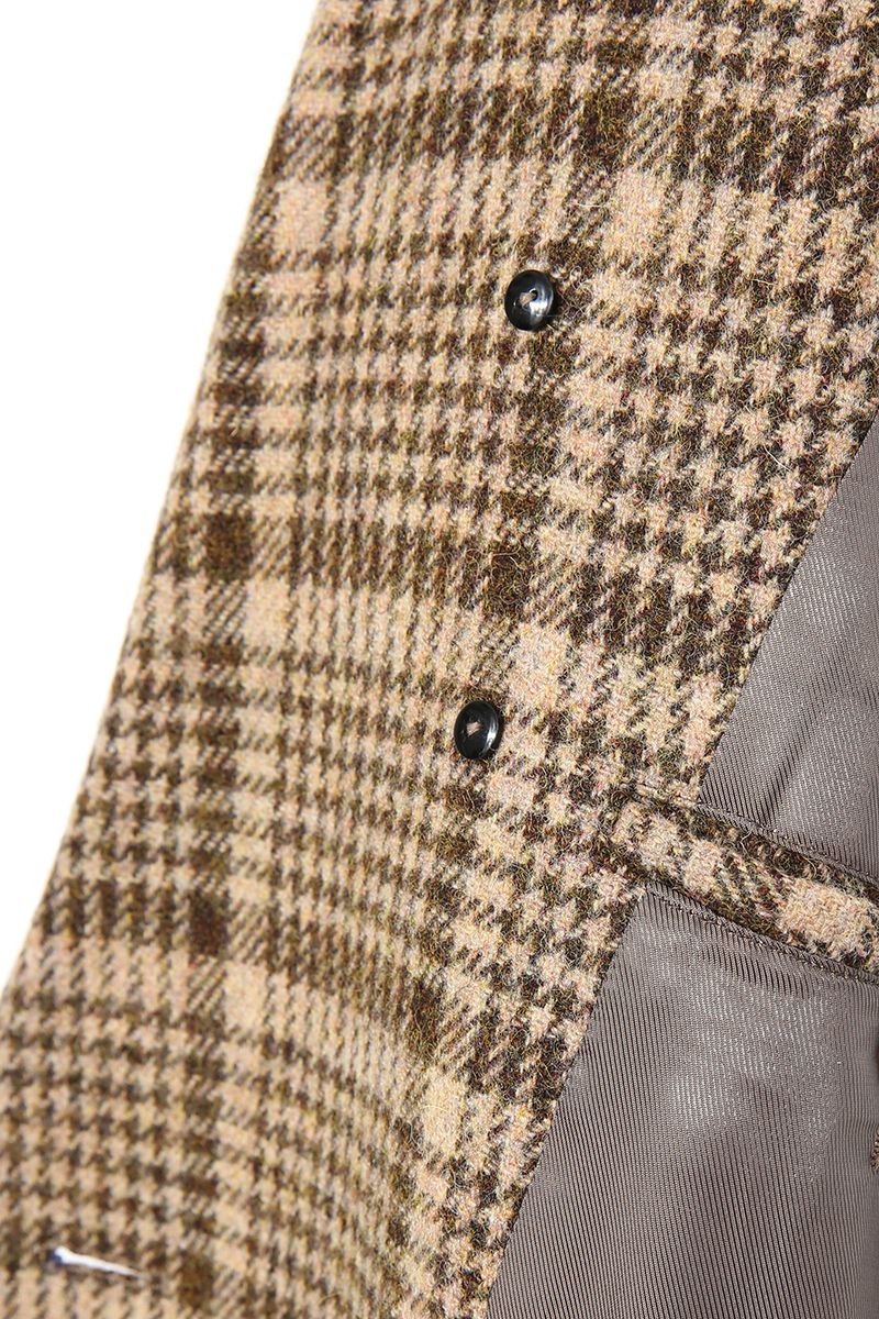 THEODORE Coffee Check Wool Trench Coat, view 5 of 5