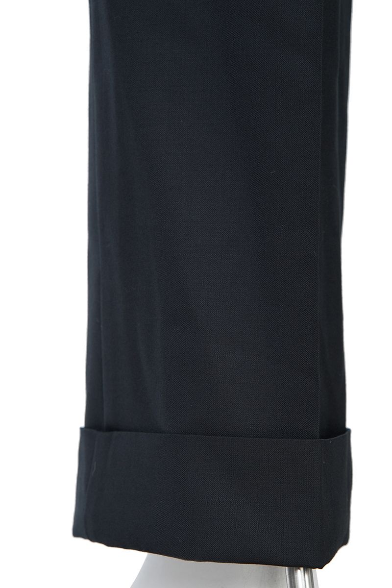 THEODORE Black Box-Pleat Wool Trousers, view 9 of 9