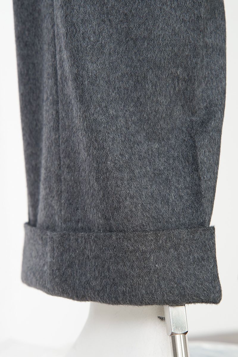 THEODORE Grey Heavyweight Wool Trousers, view 9 of 9