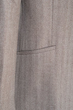 THEODORE Coffee Striped Wool Jacket, view 3 of 4
