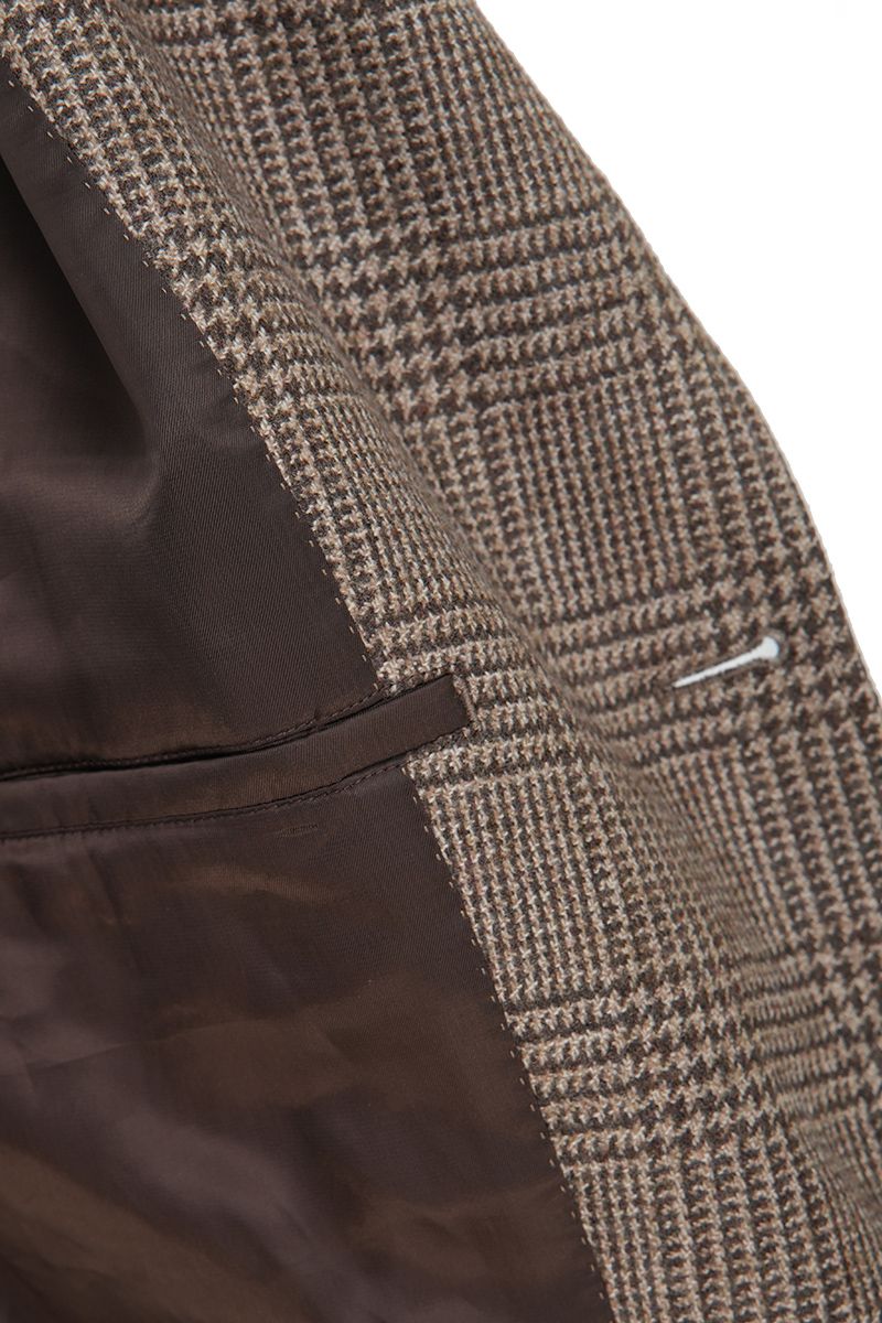 THEODORE Brown Check Wool Casual Jacket, view 3 of 3