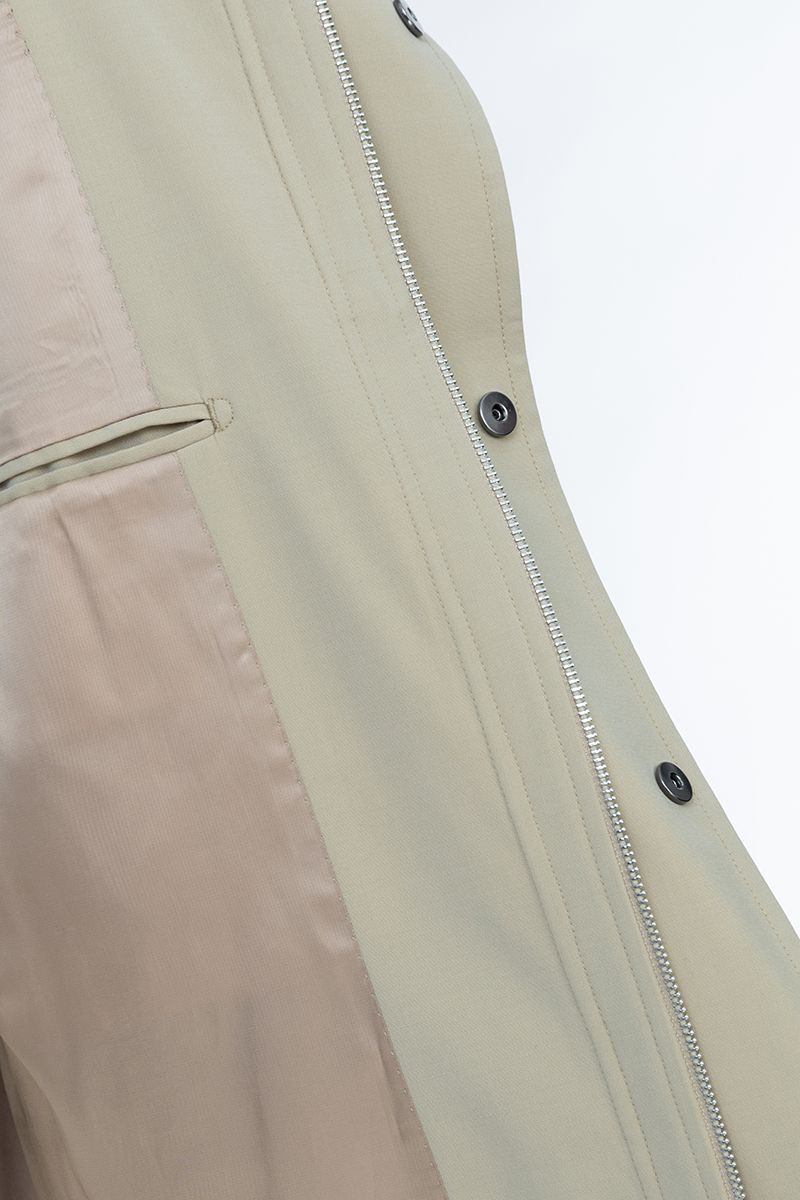 THEODORE Khaki Wool Overcoat, view 6 of 6