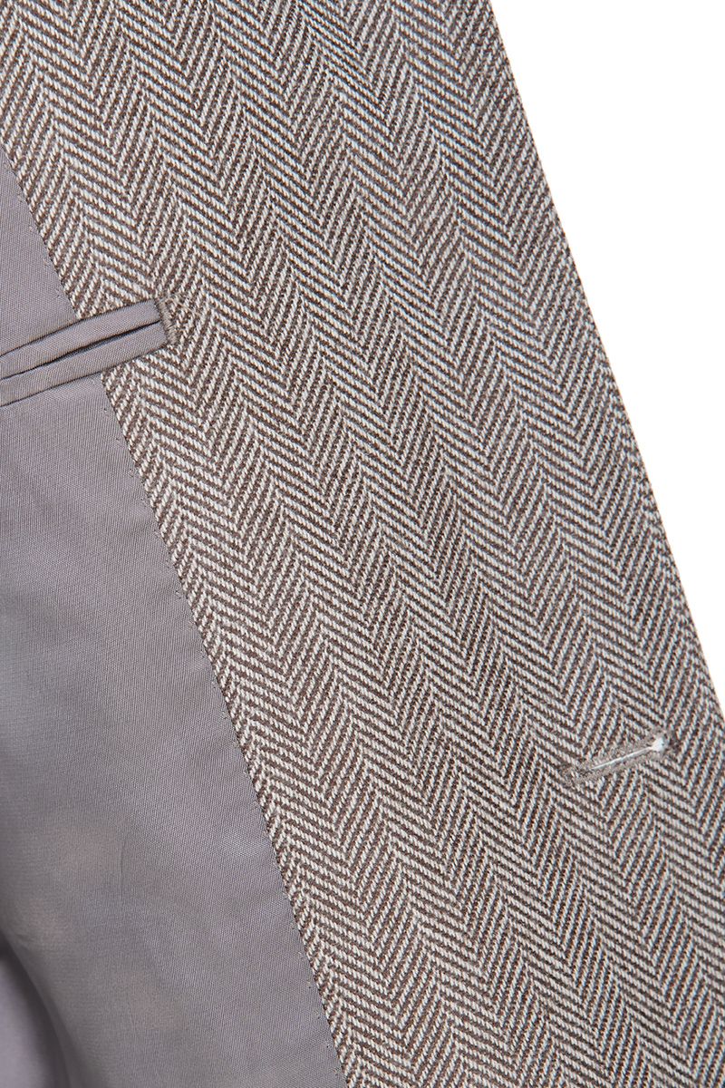 THEODORE Coffee Striped Wool Jacket, view 4 of 4
