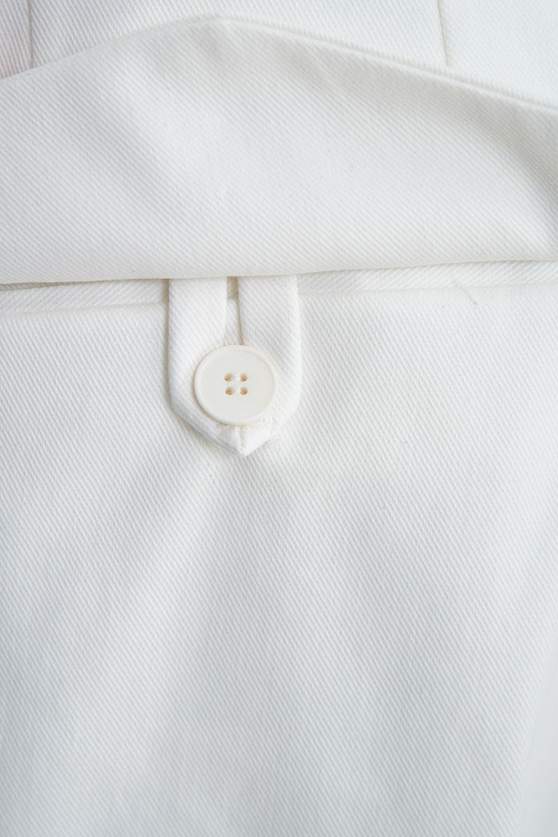 THEODORE White Cargo Cotton Trousers, view 10 of 10