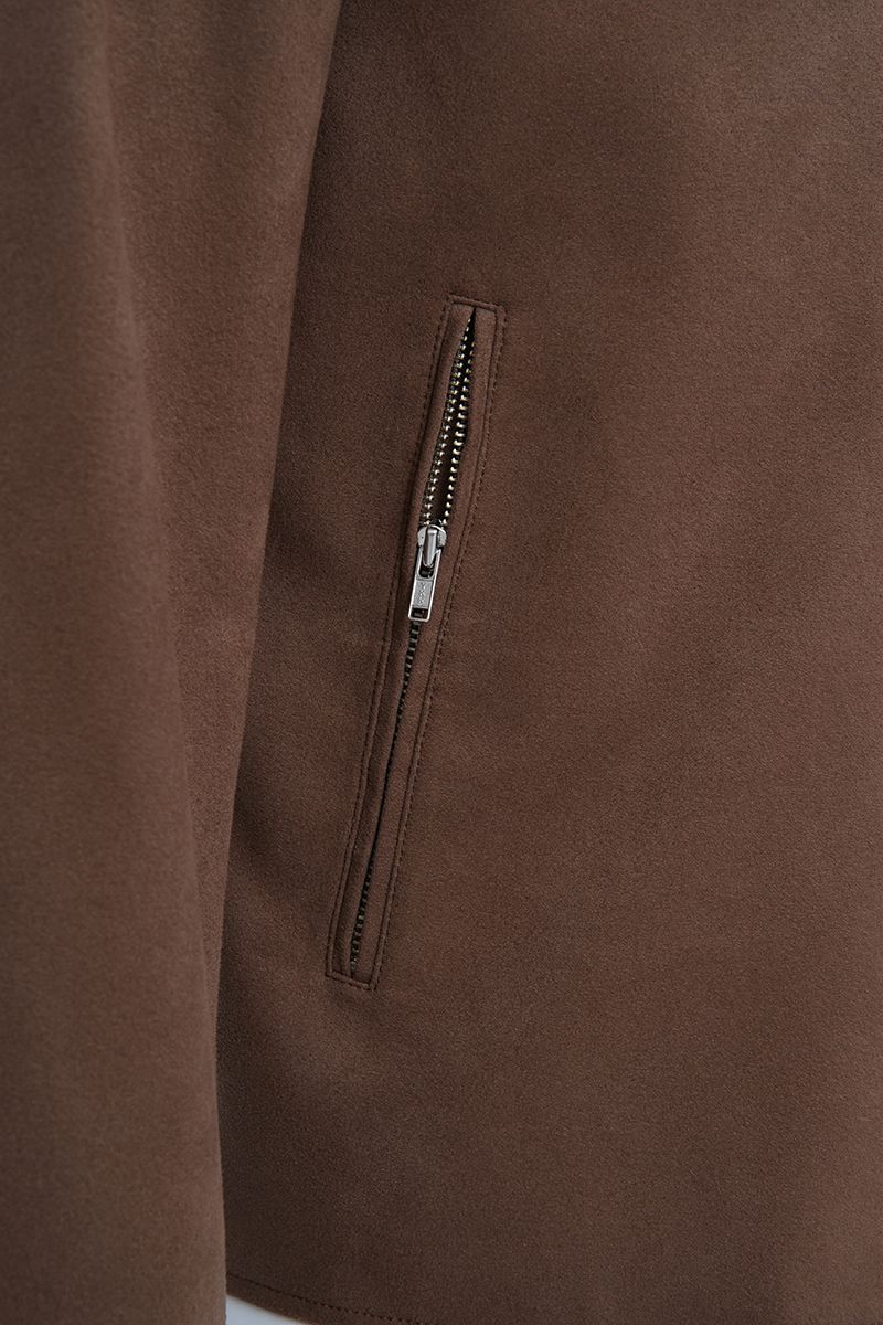 THEODORE Coffee Polyester Casual Jacket, view 4 of 4
