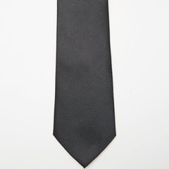 Amsterdam Silk Tie in black micro pattern, flat lay front view