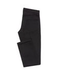 Black Twill Stretch Jeans, flat lay side view showing the back pocket
