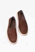 Aries Brown Handcrafted Woven Fisherman Shoes, top-down view of the pair