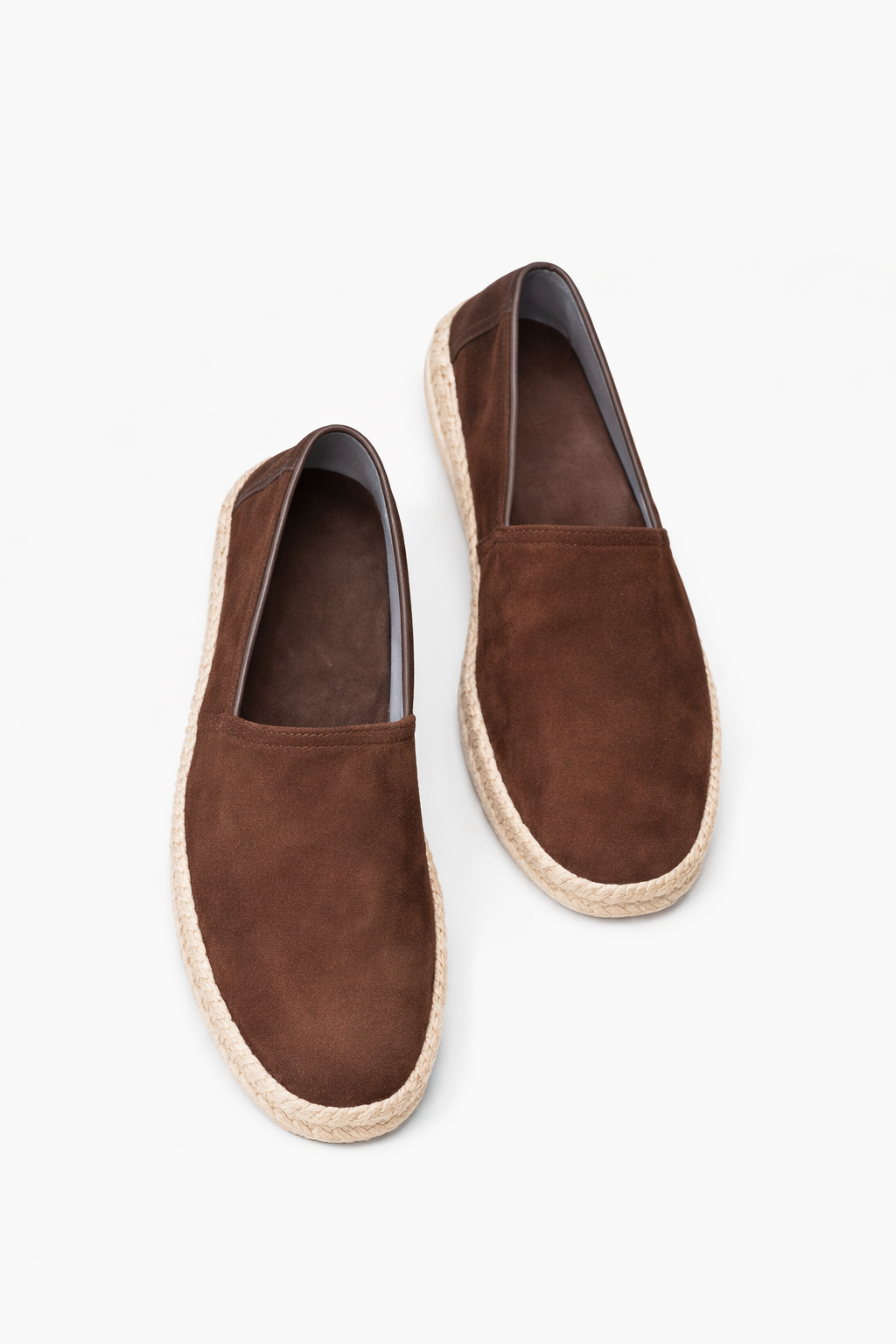 Aries Brown Handcrafted Woven Fisherman Shoes, top-down view of the pair