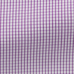 Lilac Mini Check Shirt fabric close-up showing the check pattern