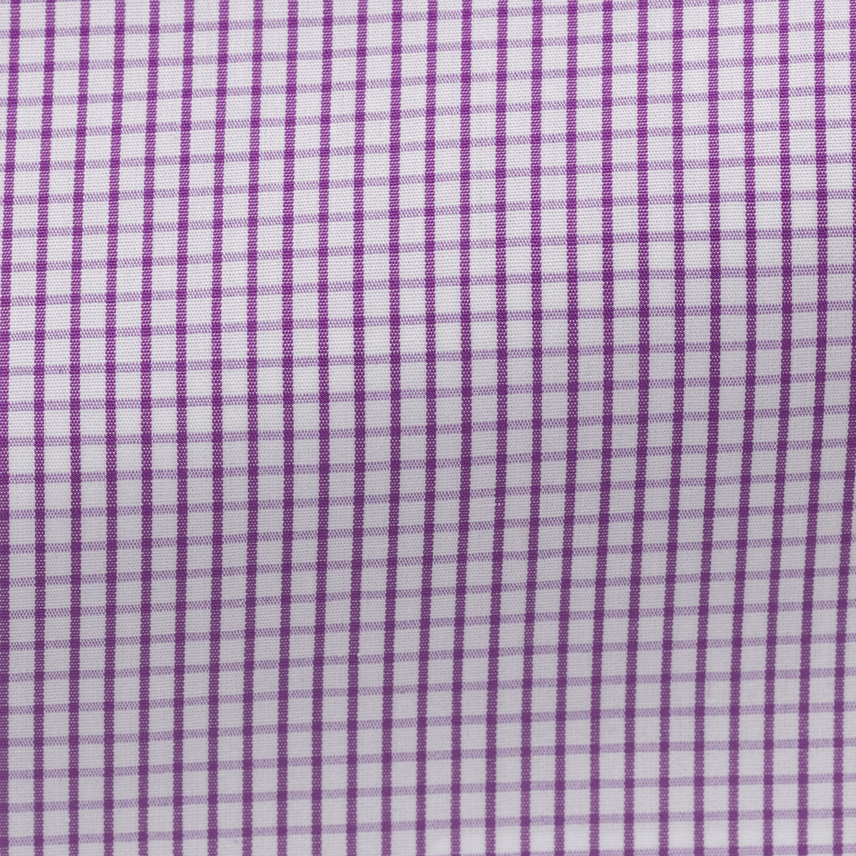 Lilac Mini Check Shirt fabric close-up showing the check pattern
