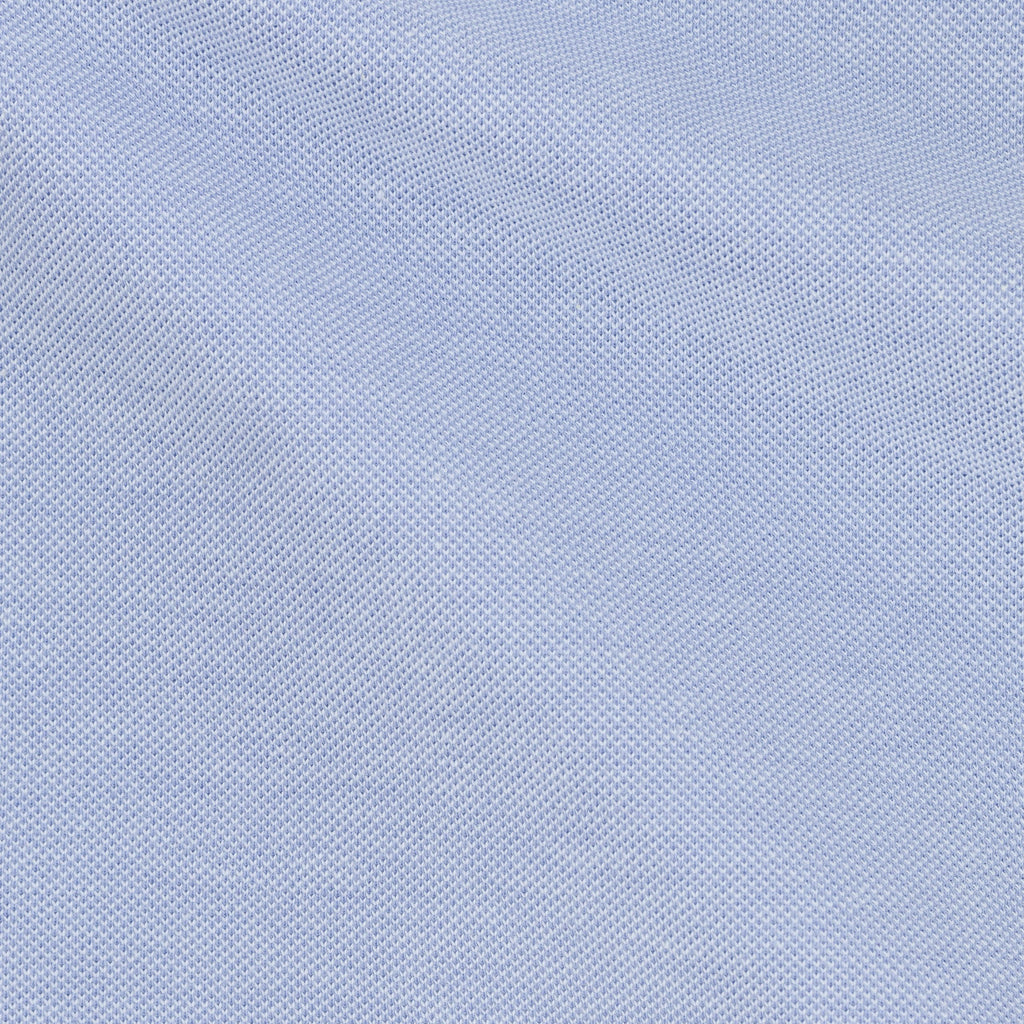 Mid Blue Popover Shirt fabric close-up showing the woven texture
