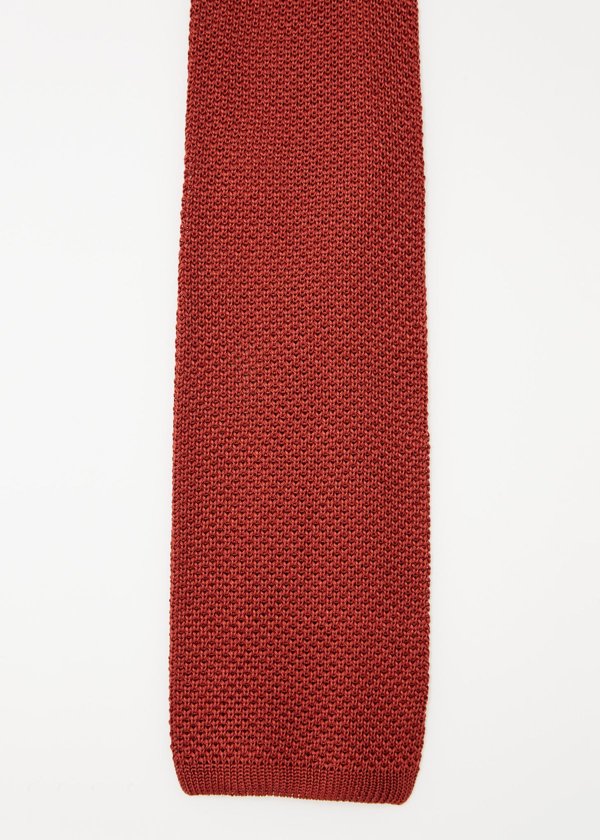 Paris Silk Knit Tie in the Copper colourway, straight flat lay on a plain background