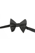 Black diamond point pre-tied bow tie