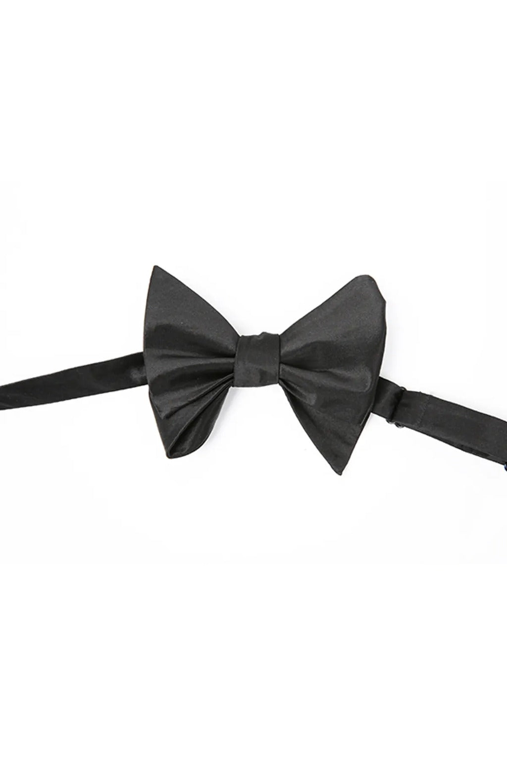 Black diamond point pre-tied bow tie