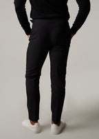 Gotham Noir Black Chinos, full-length back view on a model
