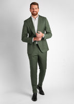 Darling Point Green Suit on a model, full front view with cuff raised