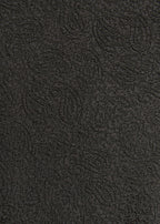 Dubai Tie Black Paisley Pattern, close-up of the tonal paisley weave