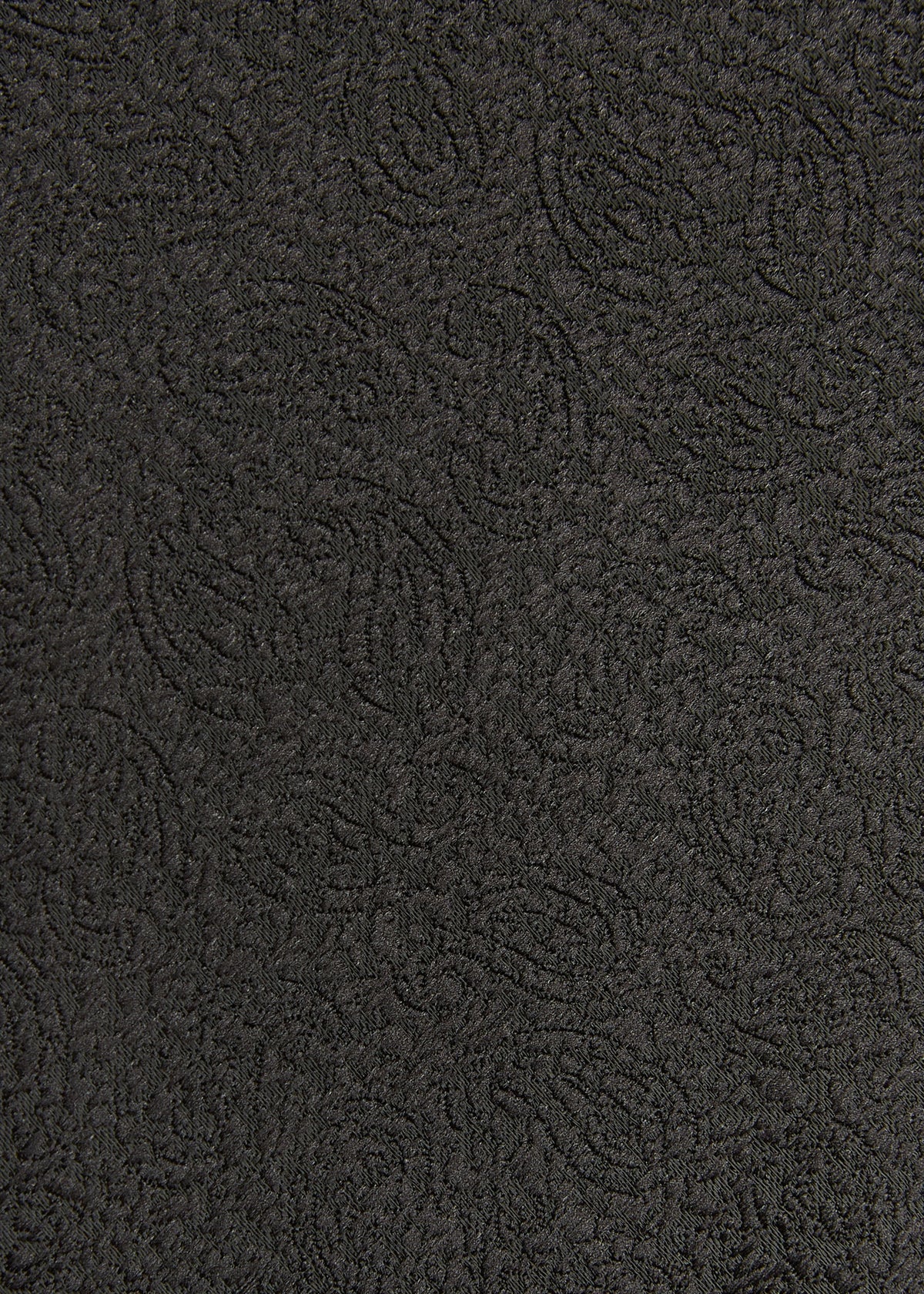 Dubai Tie Black Paisley Pattern, close-up of the tonal paisley weave
