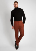 Irish Coffee Turtleneck Black worn by a model, full-length front view